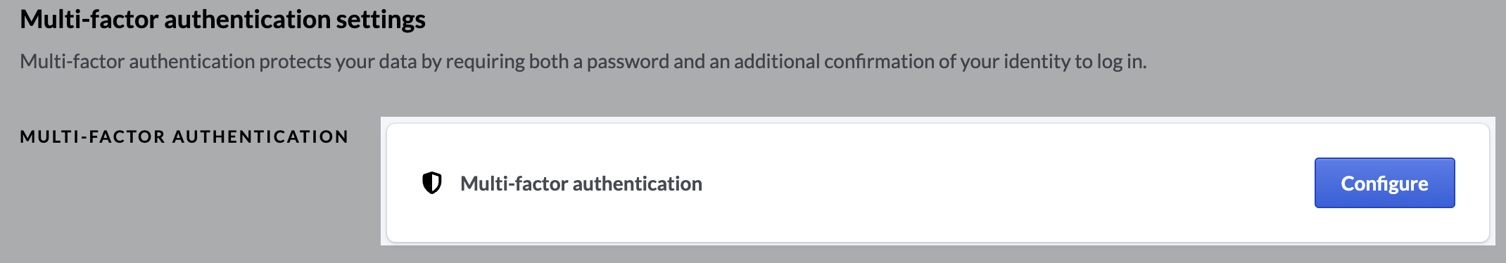 Configure.