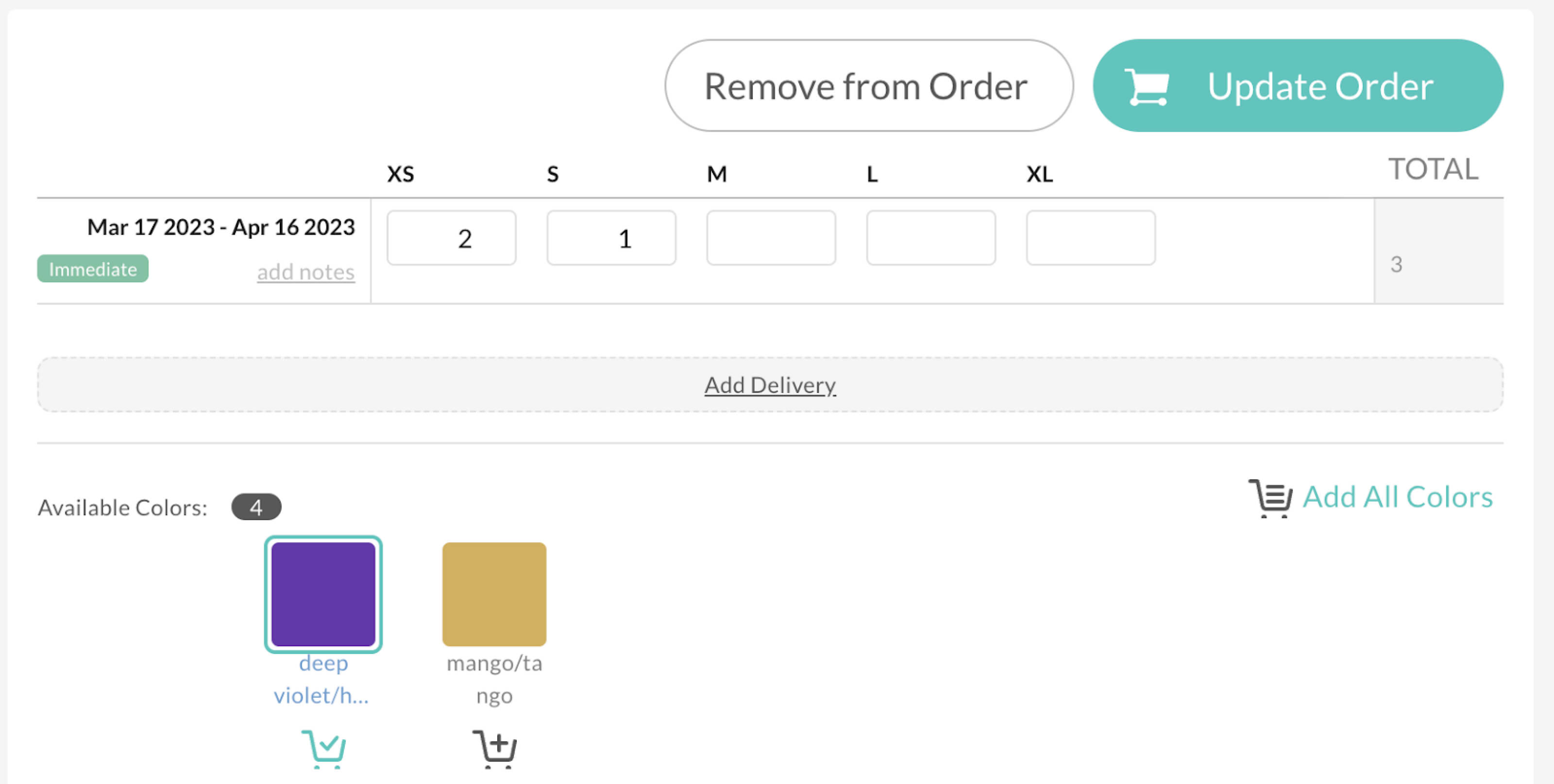 Order quantities in Product Details NuORDER Help Desk Home