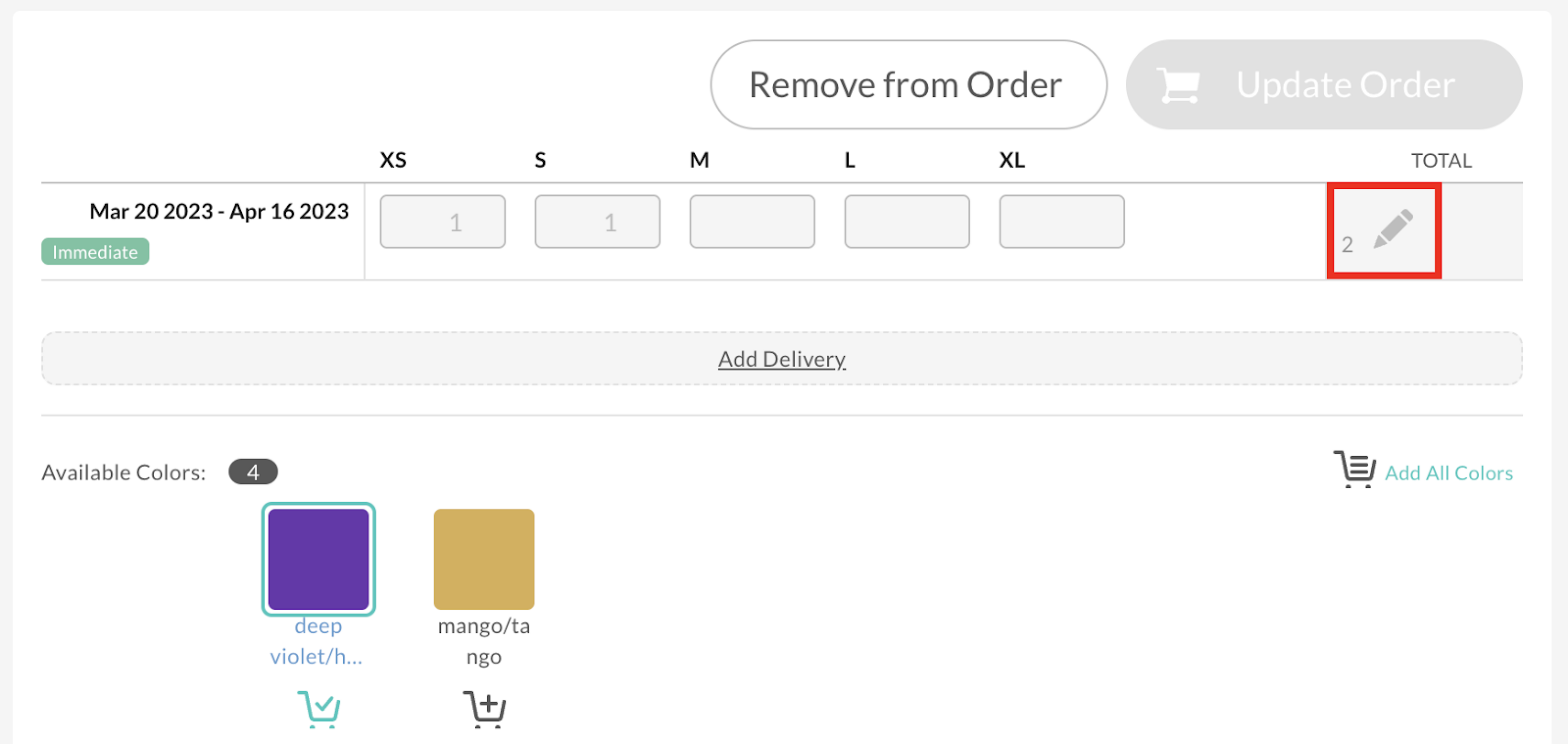 Order quantities in Product Details NuORDER Help Desk Home