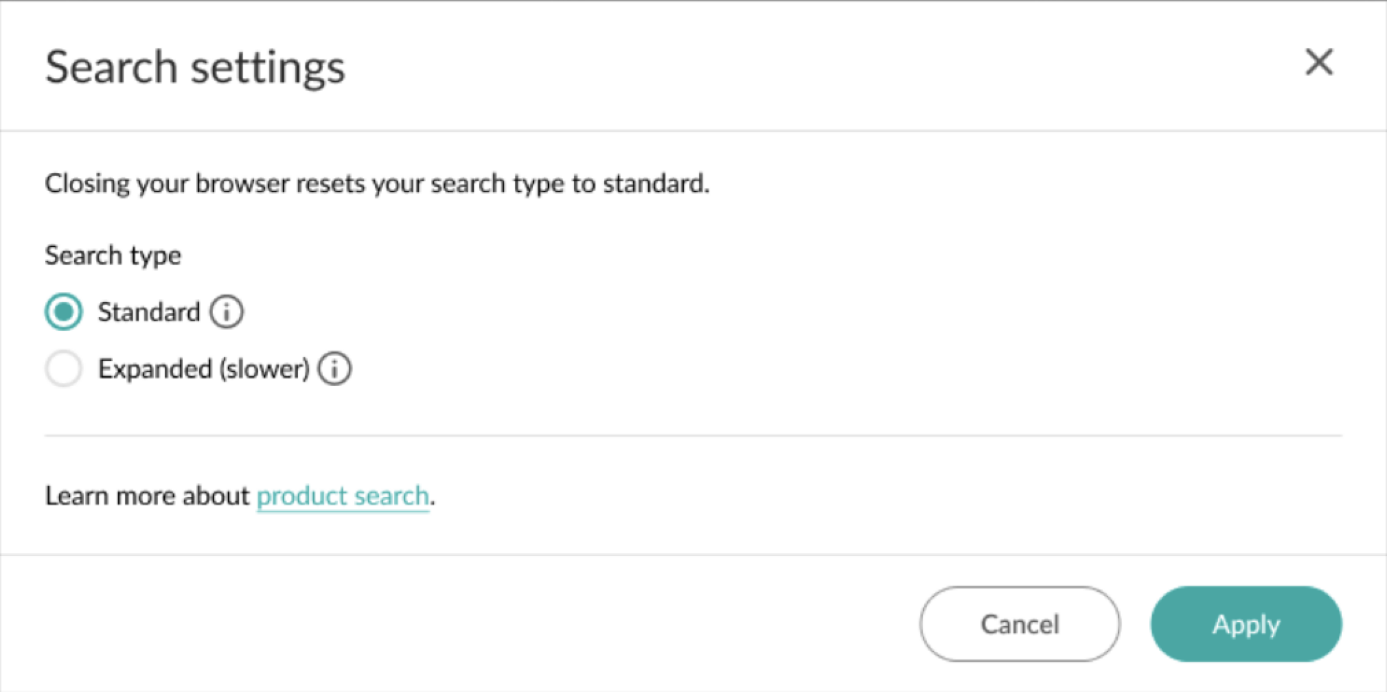 Search settings.