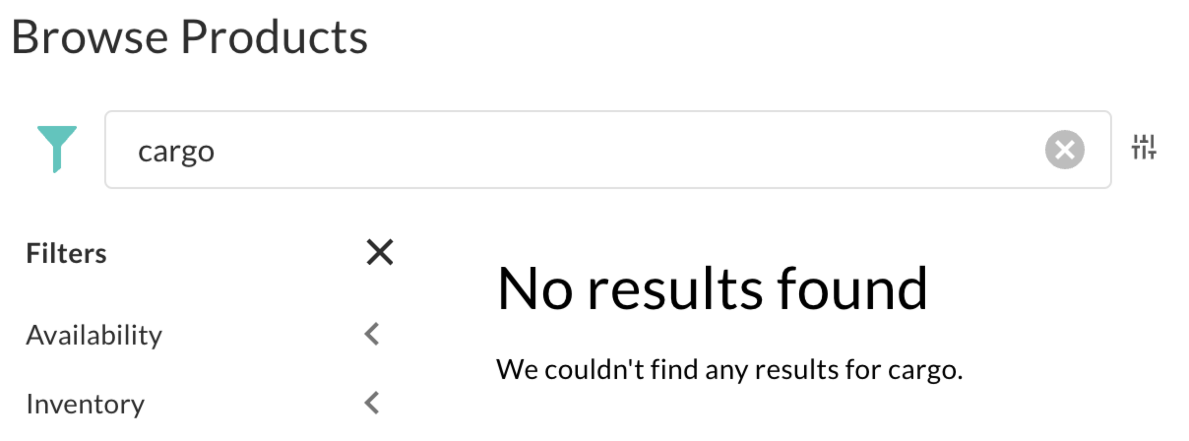 No results found.