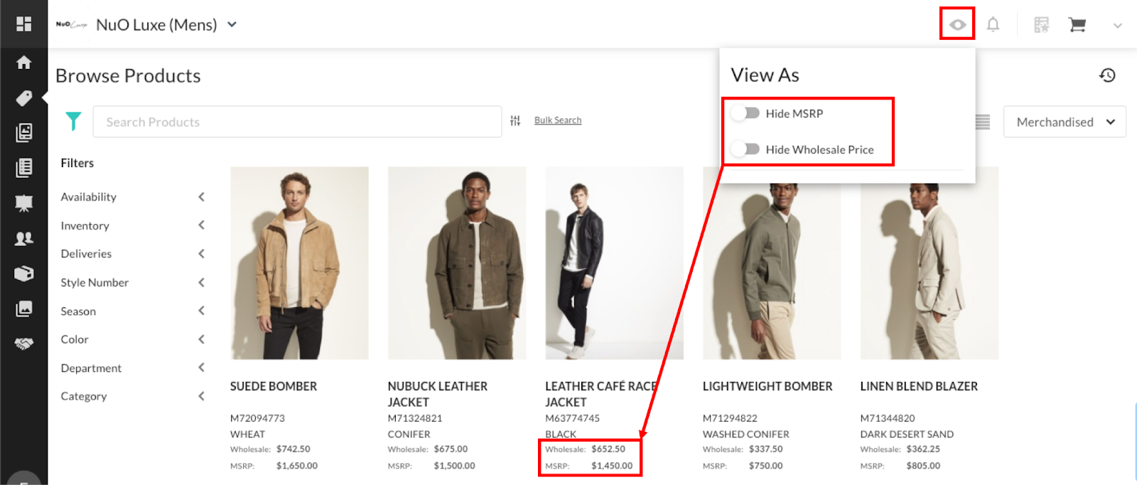 Product gallery.