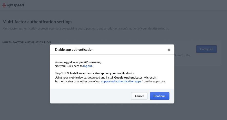 Enable app authentication.