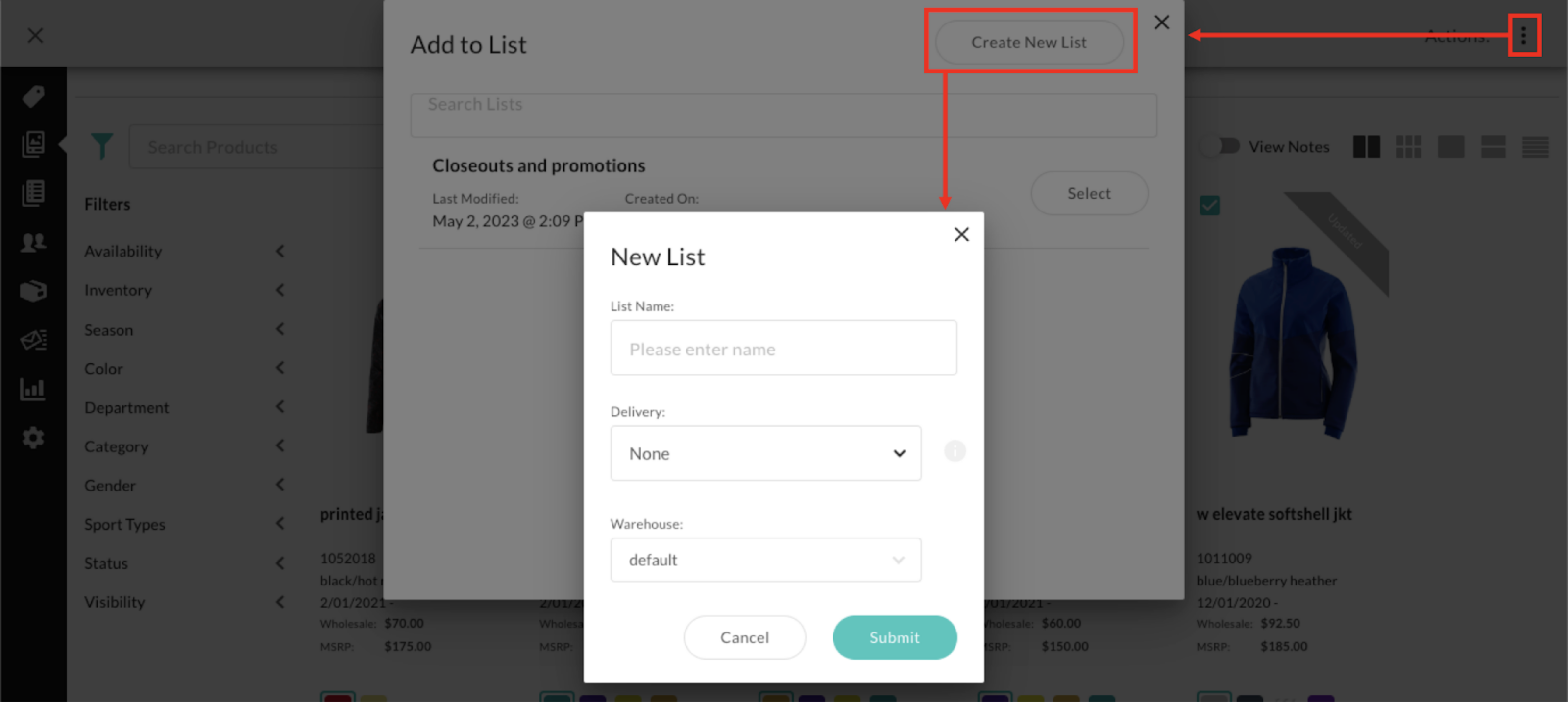Create new list.