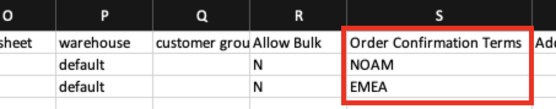 Company Data spreadsheet.