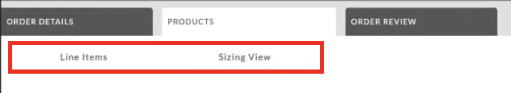 Product tabs.