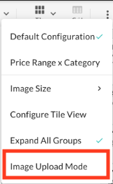 Tile View menu.
