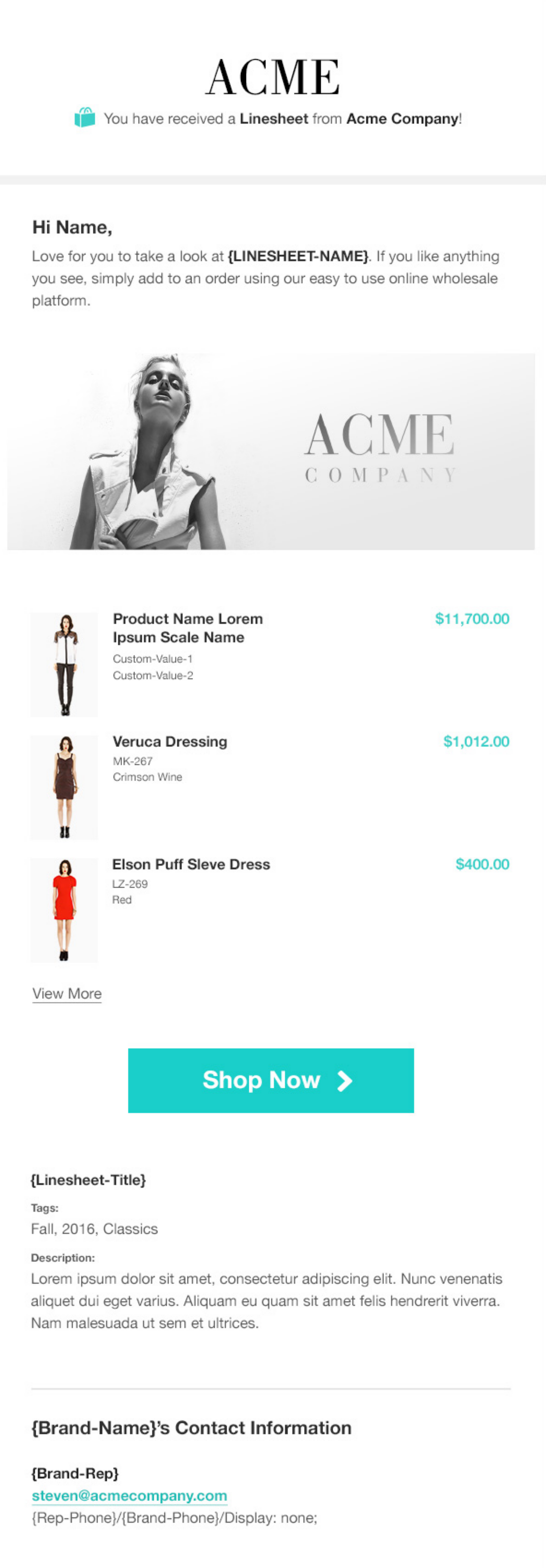 Example Campaign email.