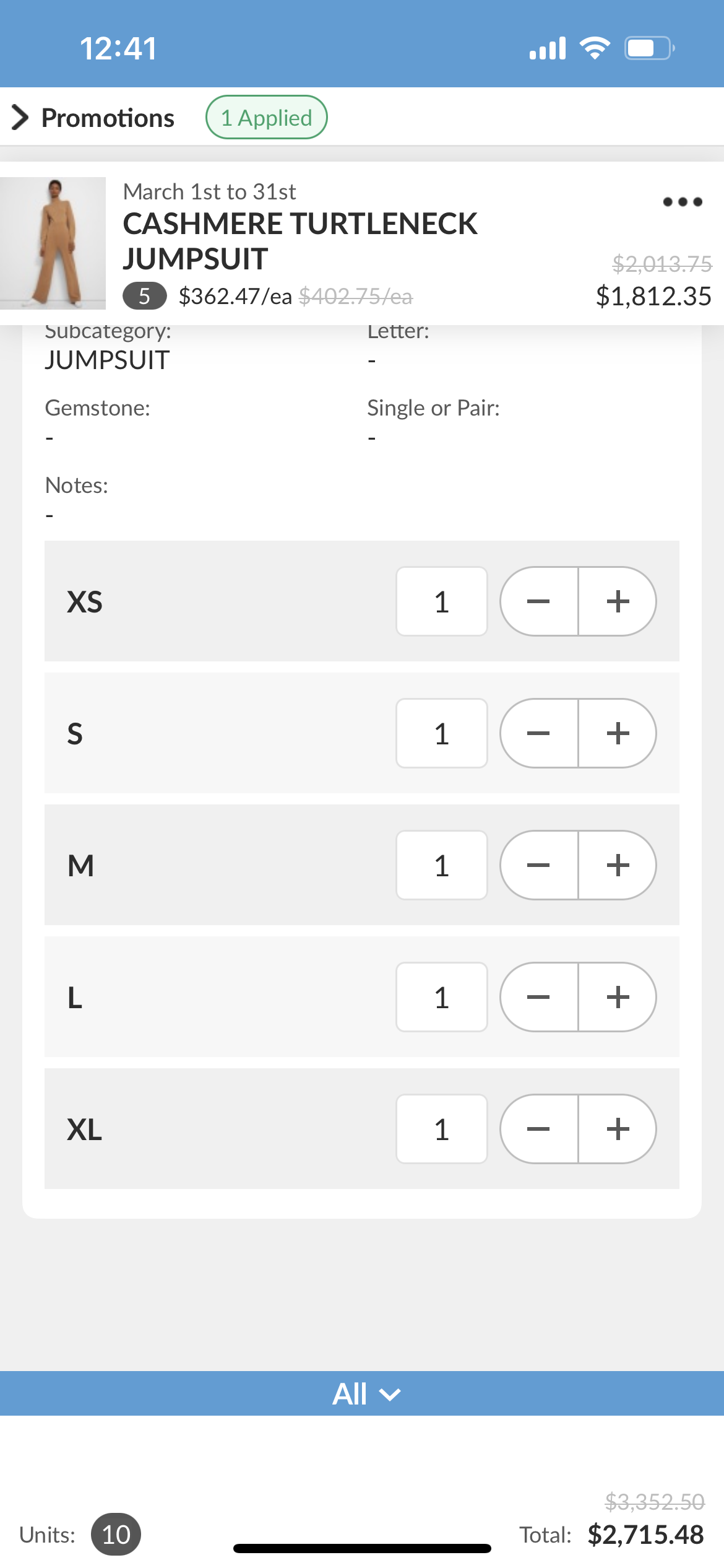 Submit order 2.