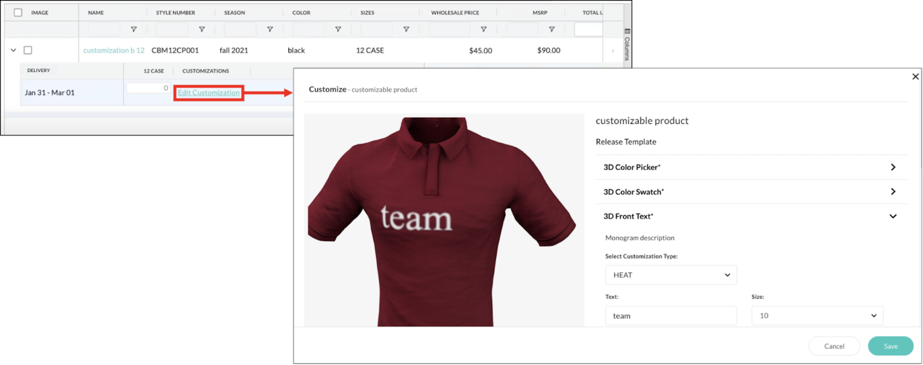 Edit Customizations.