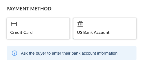 Contact the buyer if a bank account is missing.