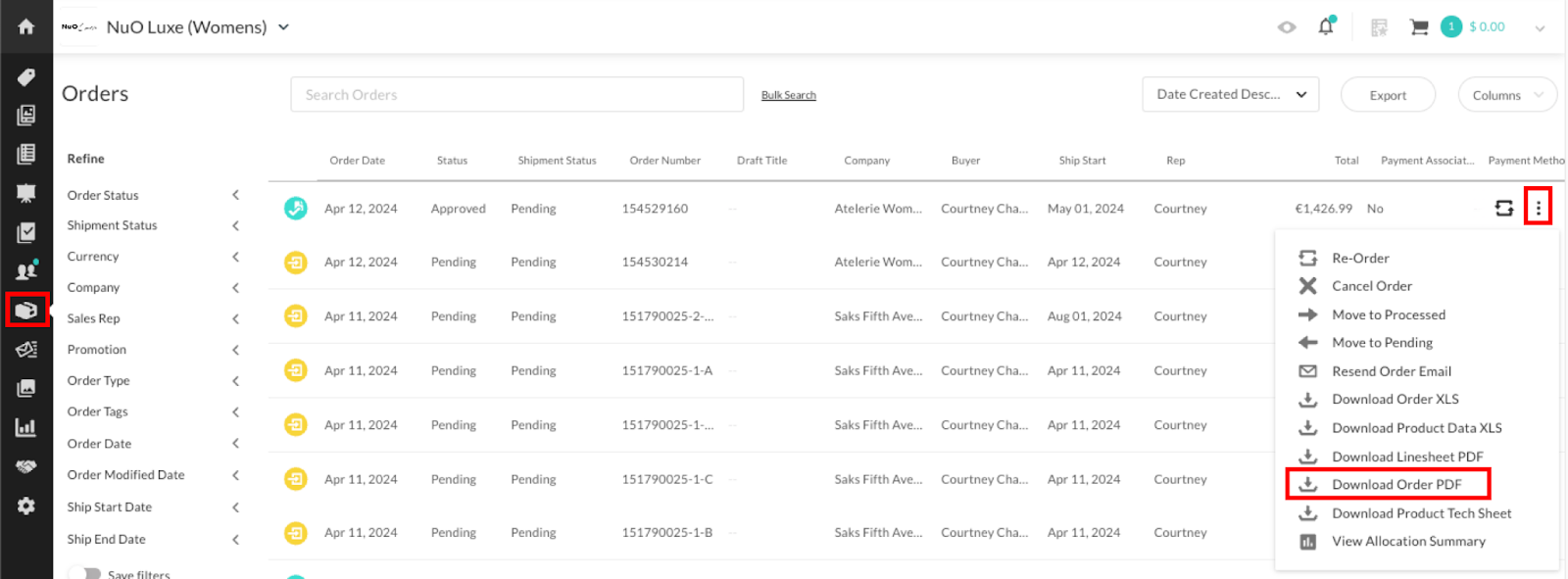 Download Order PDF