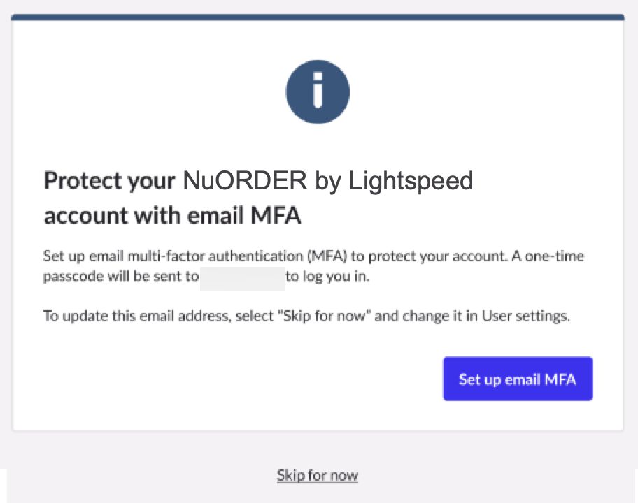 Set up email MFA.