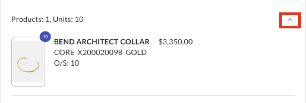 Expand list of products by delivery.