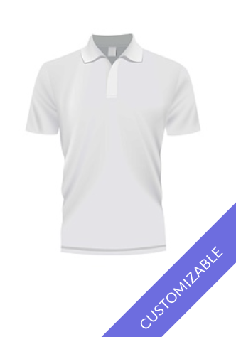 Customizable banner on a product image.