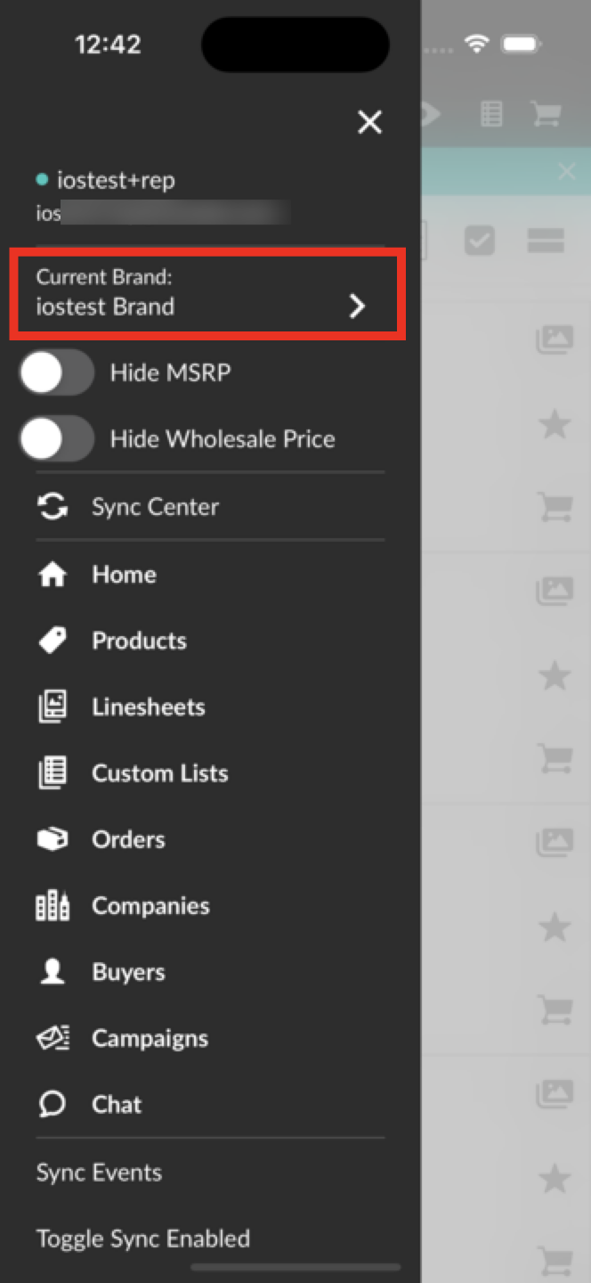 Main Menu with hide pricing toggles.