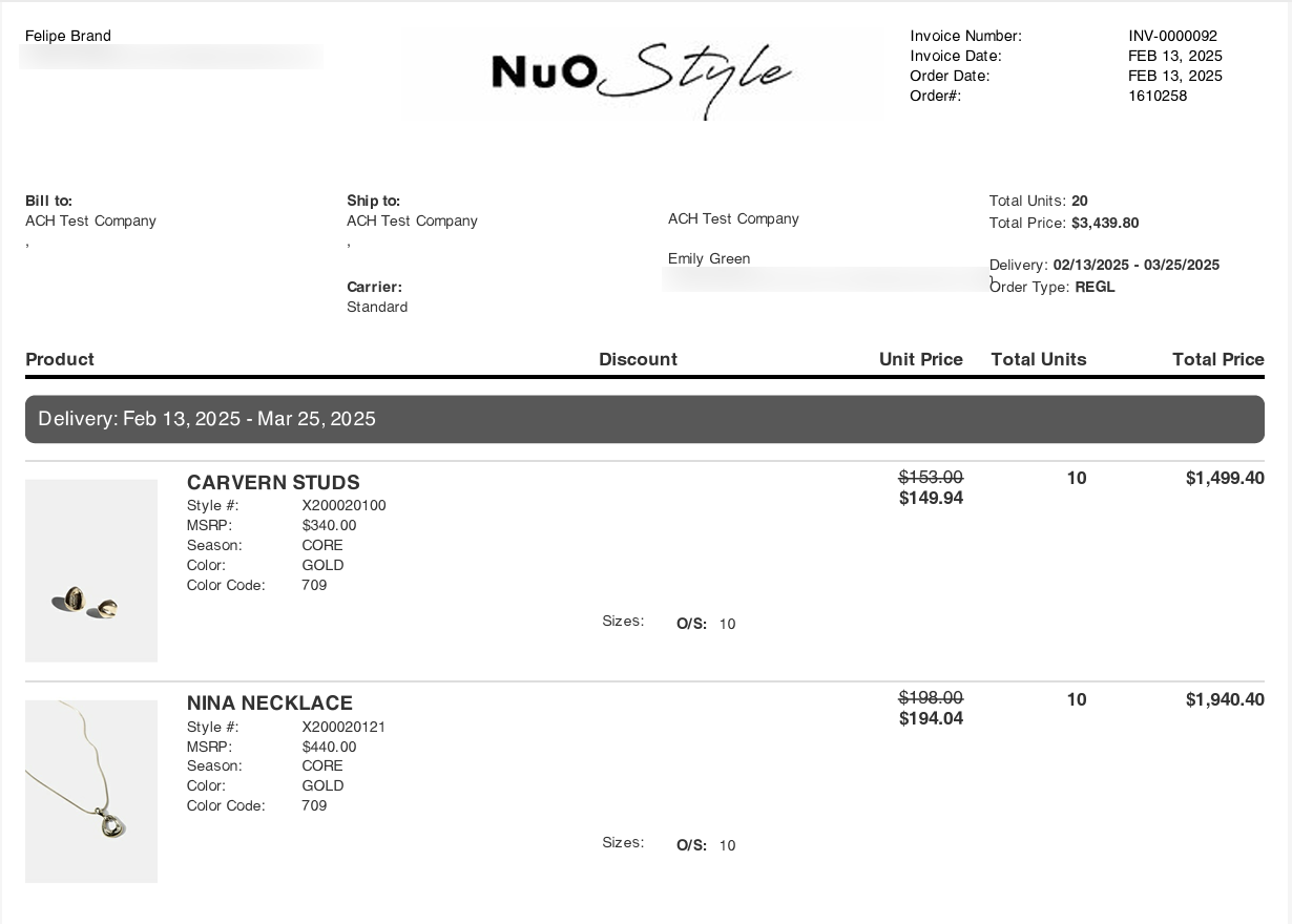 Image of invoice PDF.