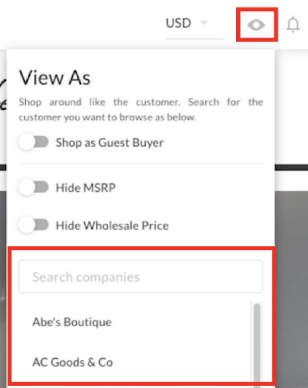 View As for brands.