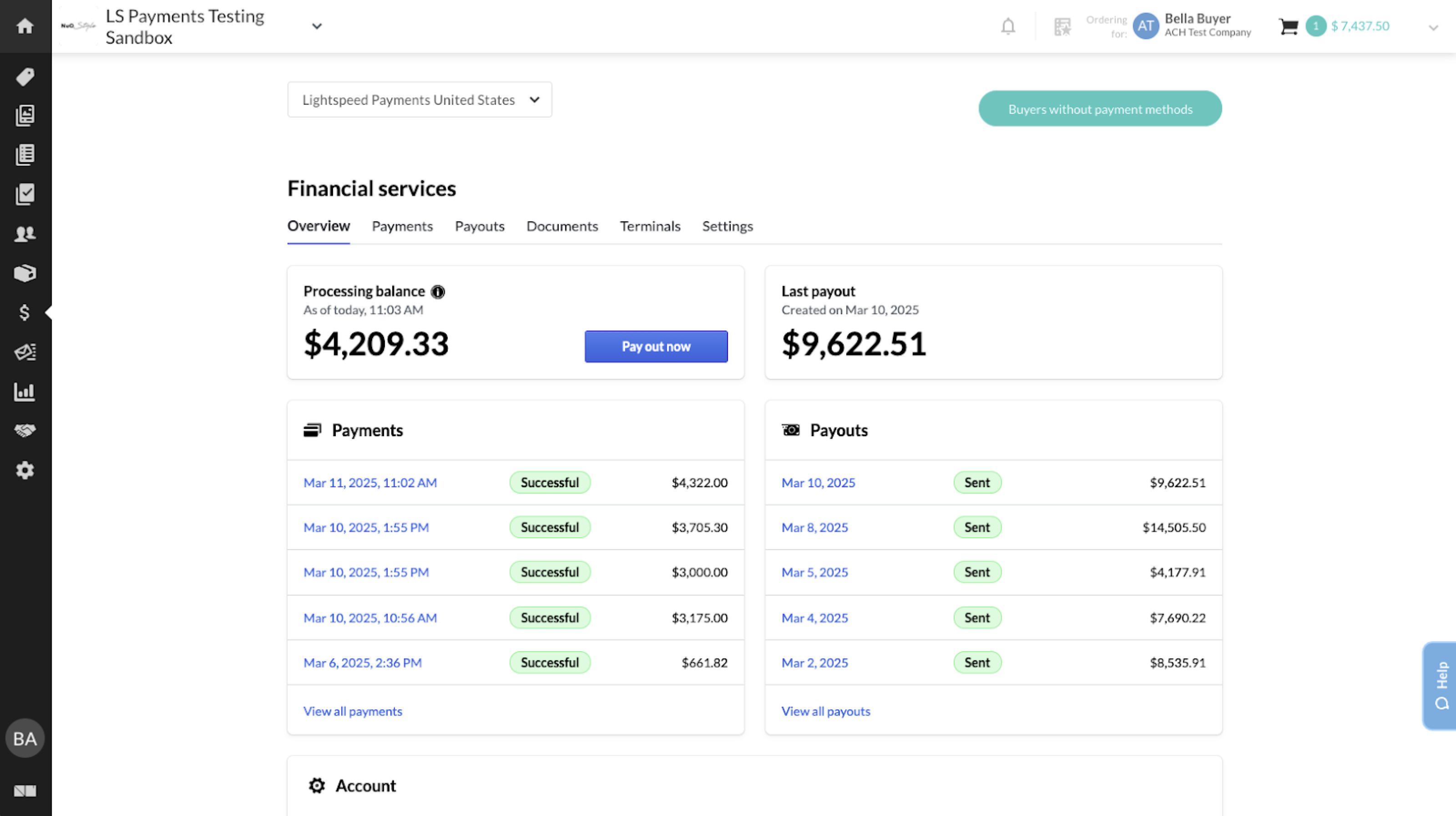 Image of Overview tab.