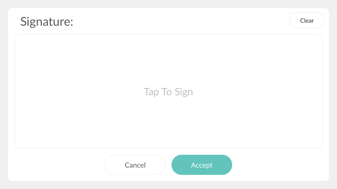 Capture signature.