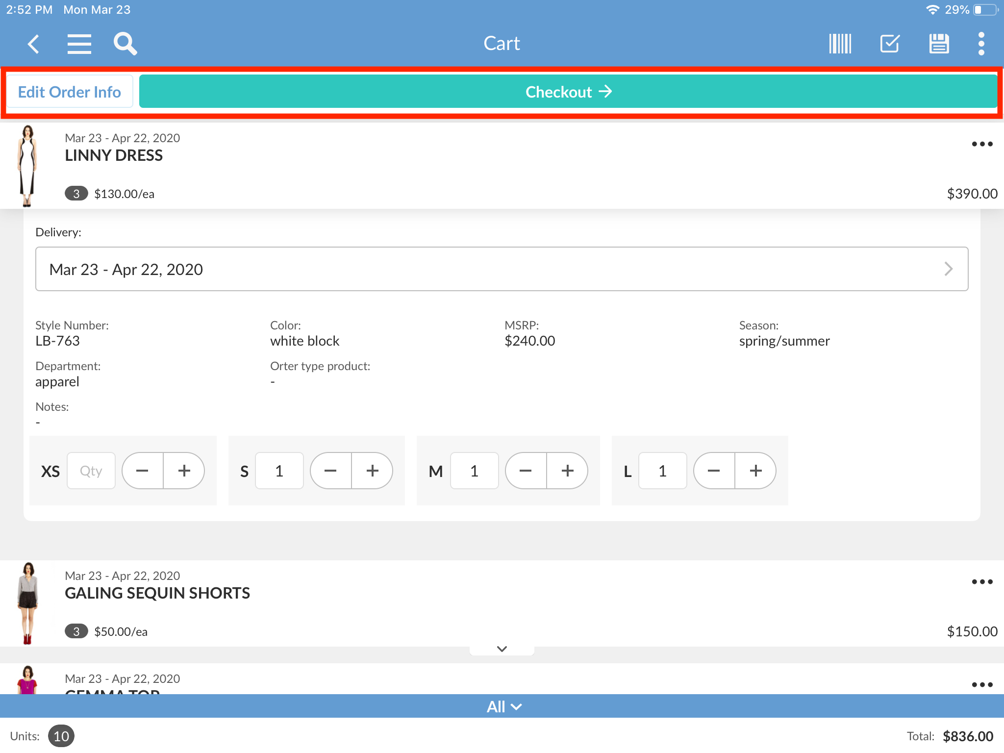 How to place orders on the iPad App  NuORDER Help Desk Home