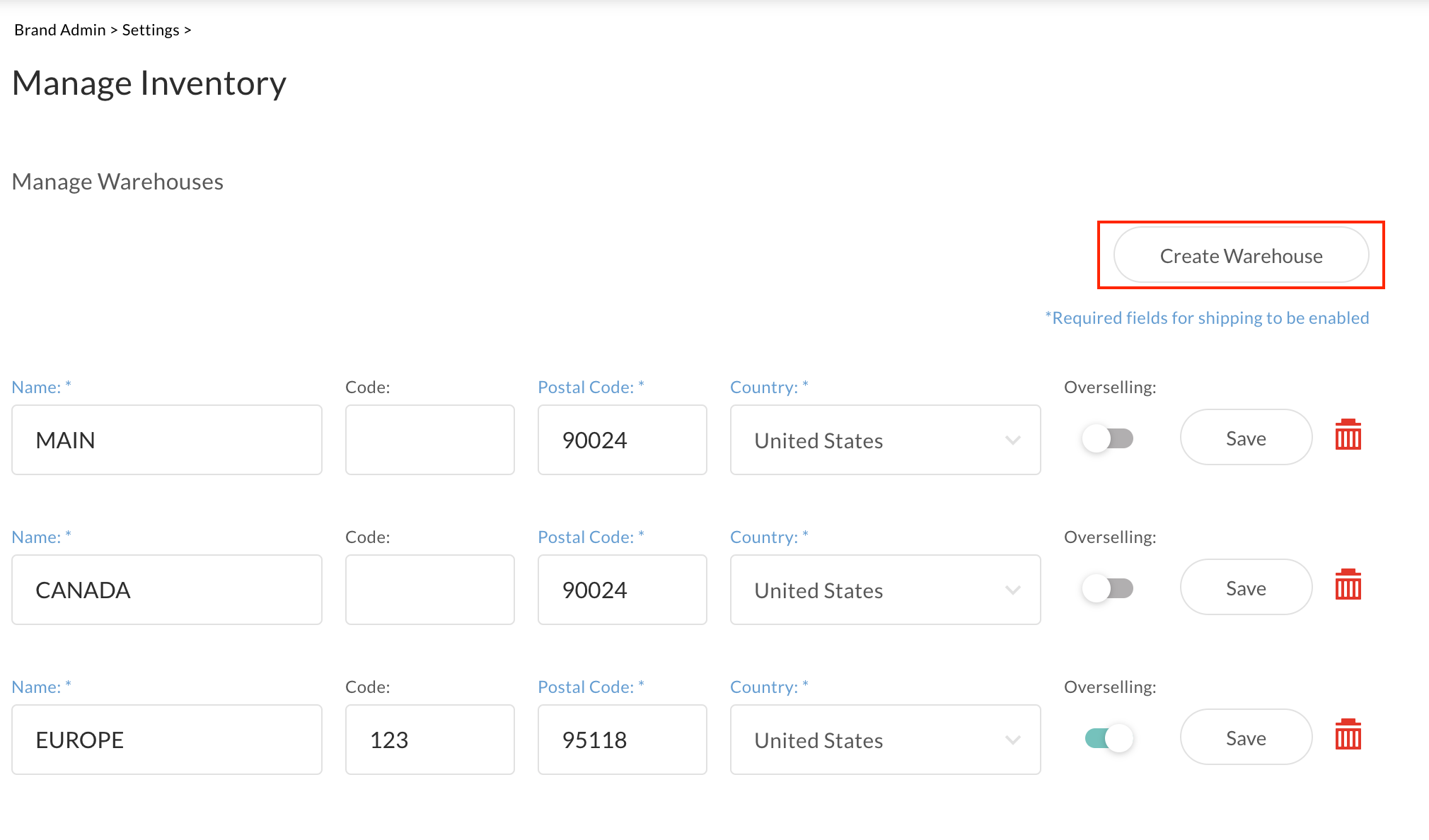 Manage and assign your warehouses NuORDER Help Desk Home