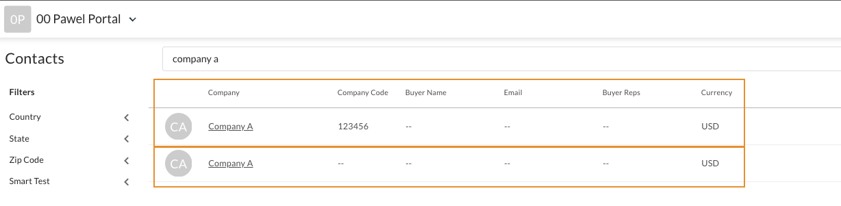 Image of example company contacts.