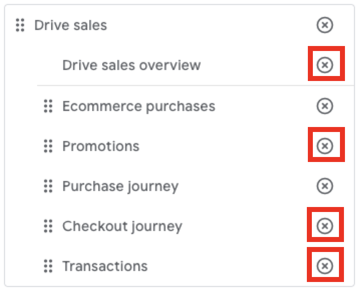 Image of topics to remove.