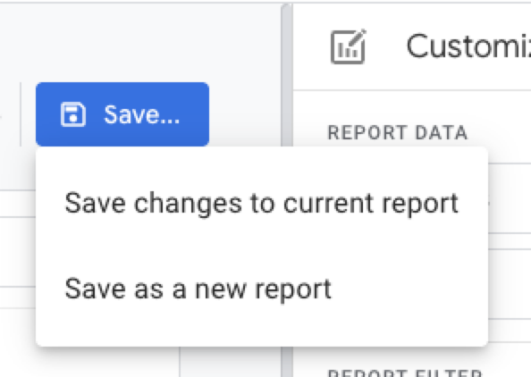 Image of Save options.