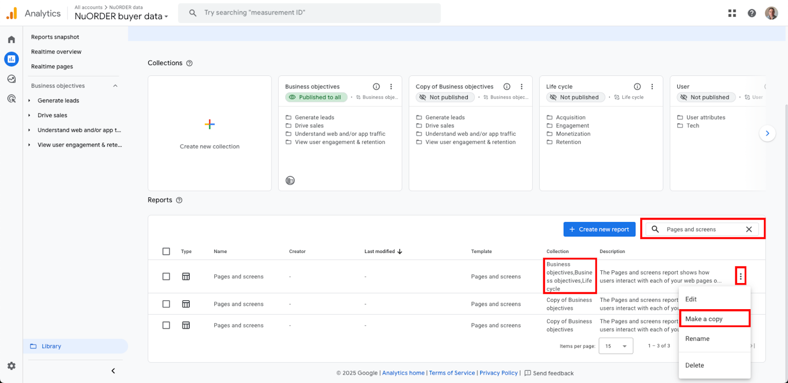 Image of Make a Copy option.