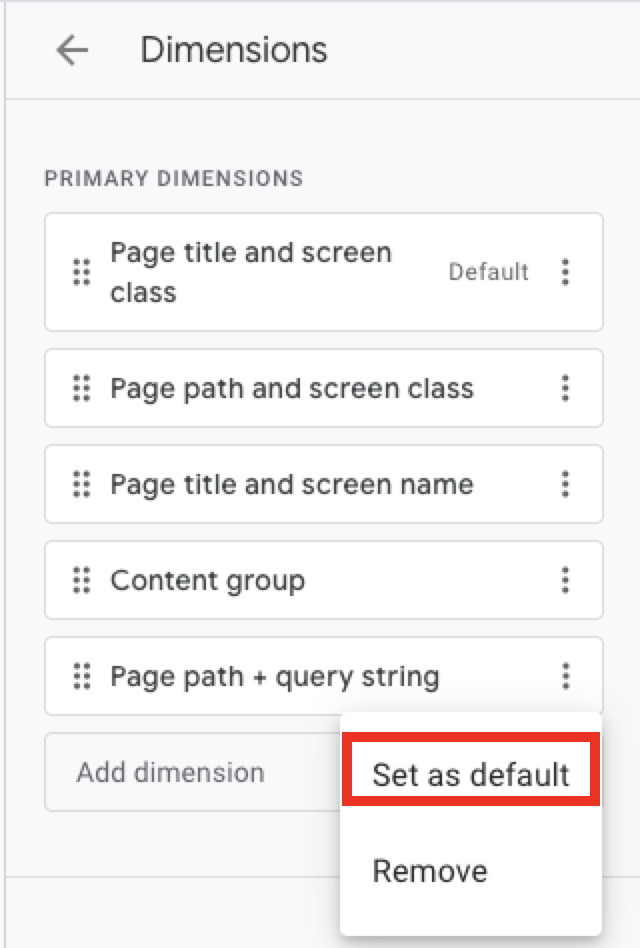 Image of Set as default option.