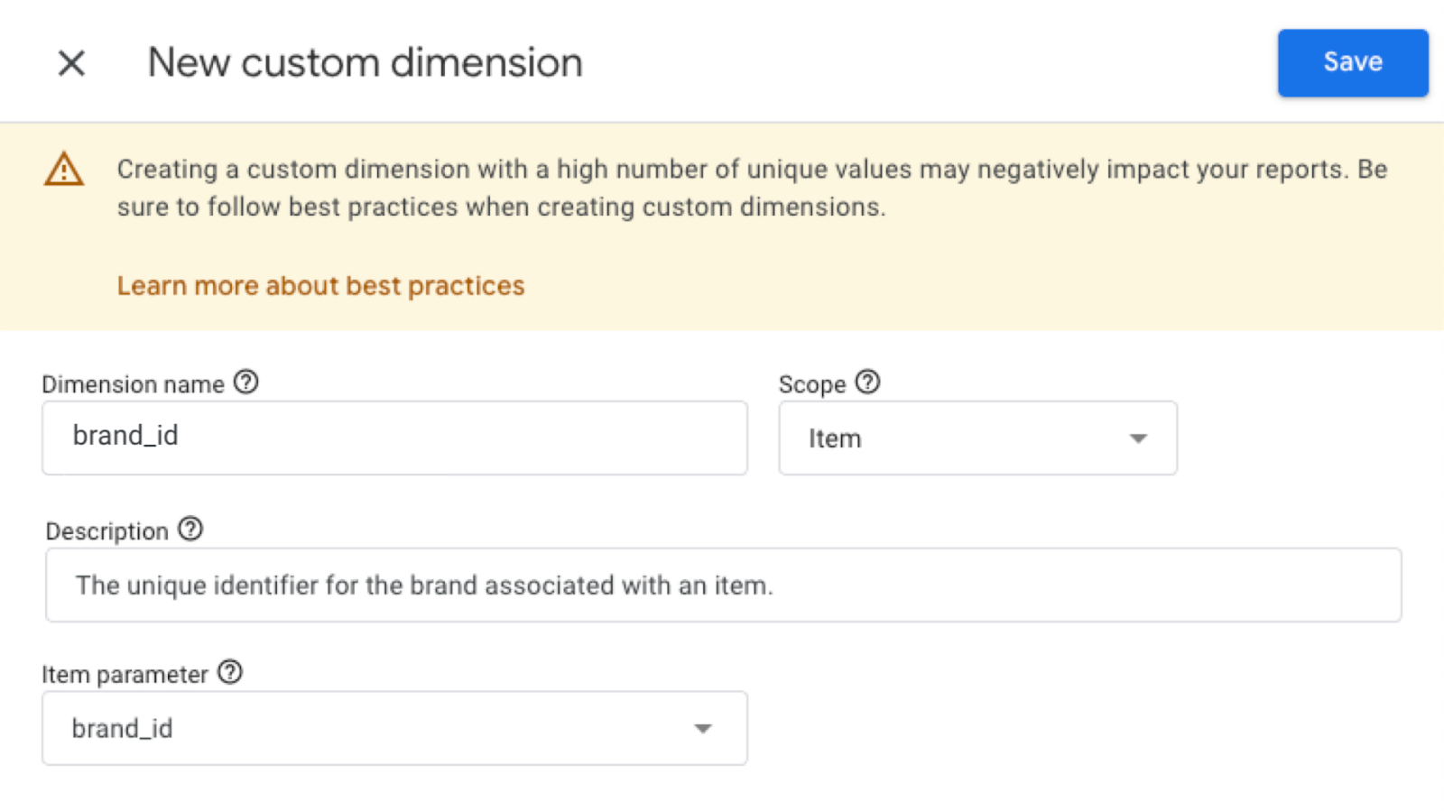 Image of New custom dimension.
