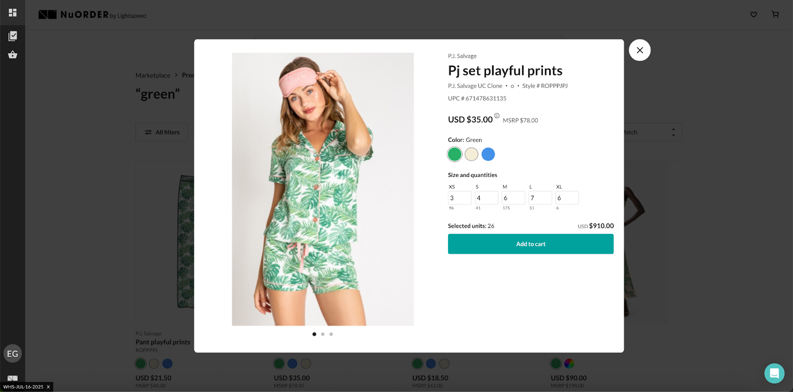 Image of the Product Details page.