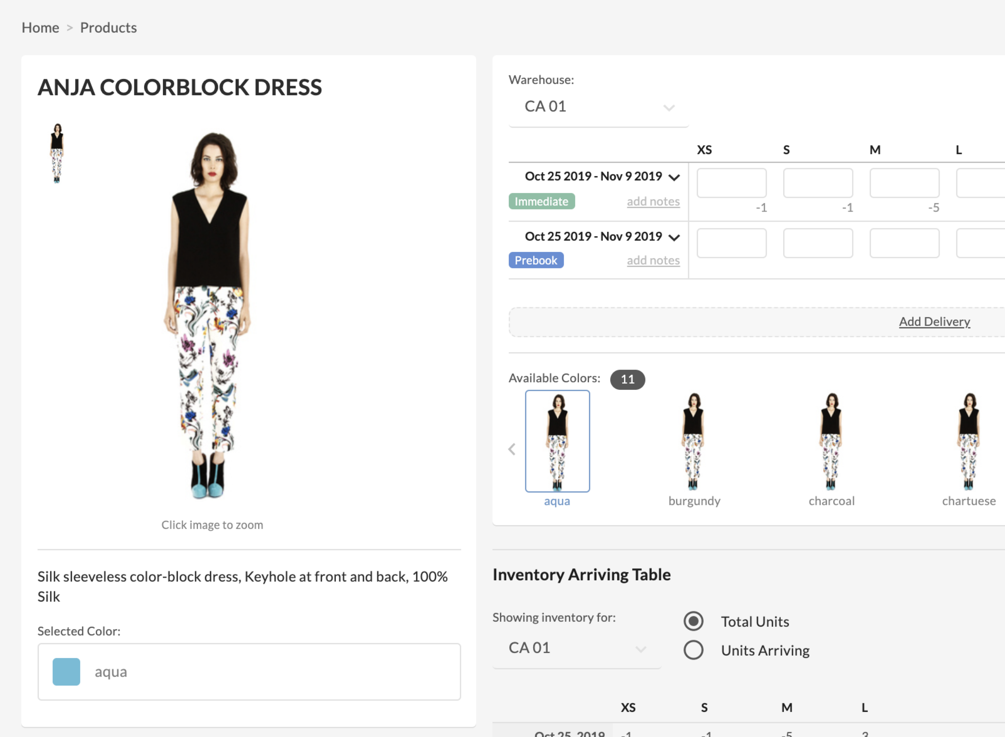 Image of the Product Details page.
