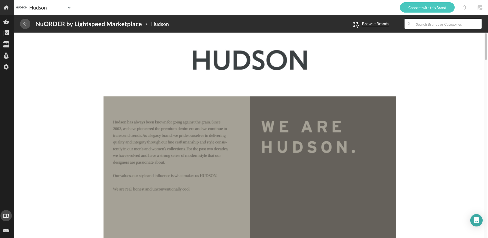 Image of a Brand Profile page.