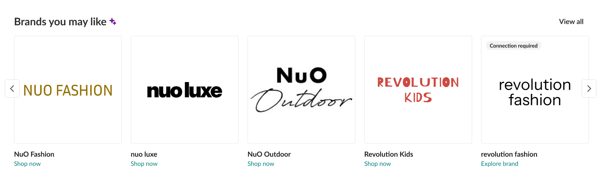 Image of Brands you may like.