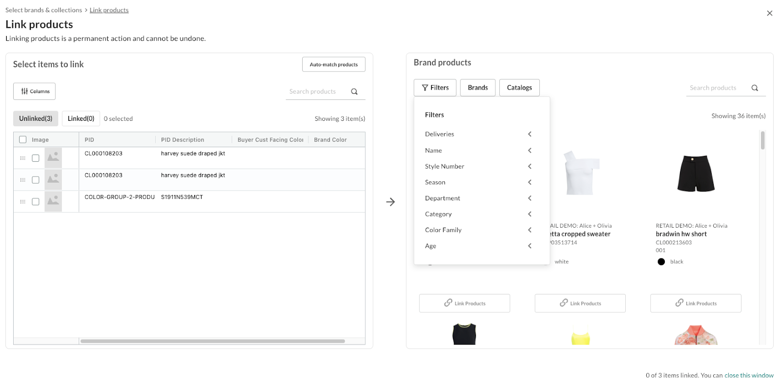 Image of Link products.