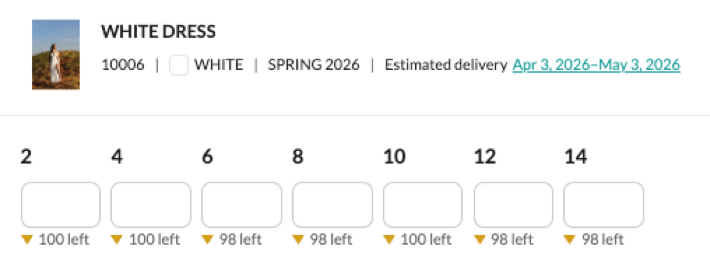 Image of the low inventory indicator in the new cart experience.