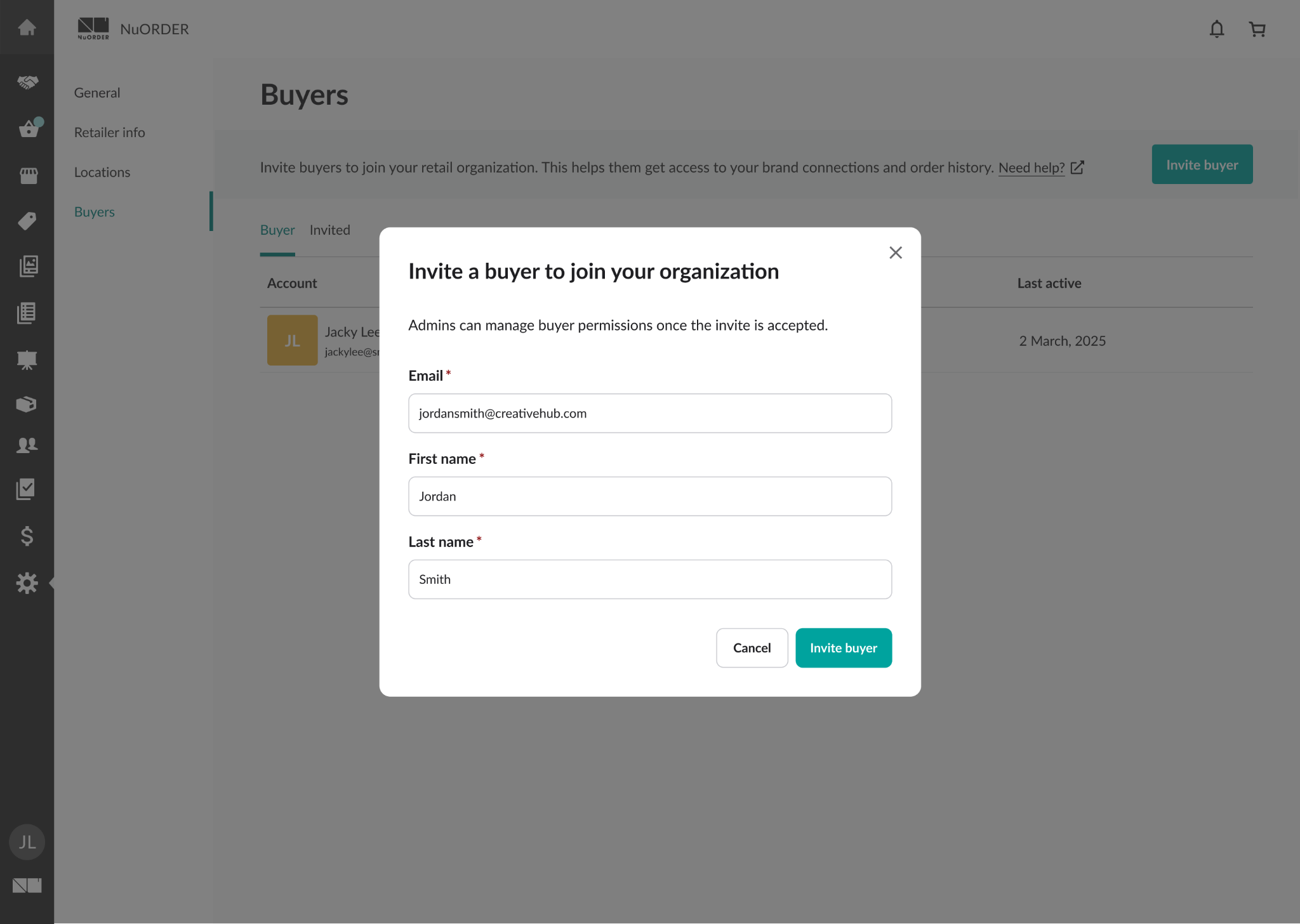 Image of Invite buyer to your organization.