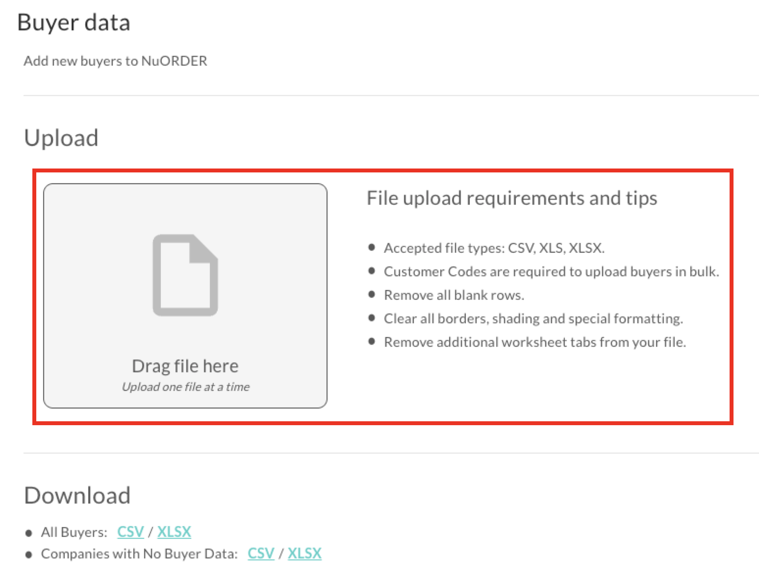 Image of upload buyer data section v1.