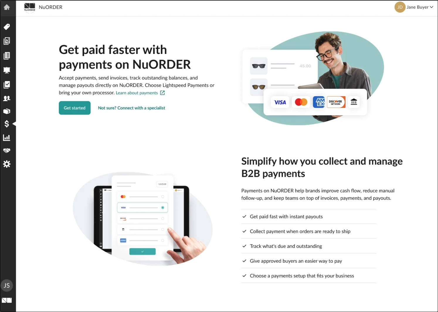 Image of Payments page.