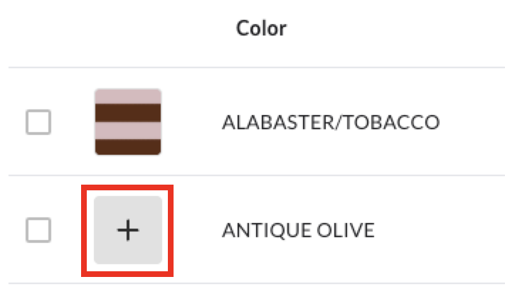 Image of the plus icon on a color.