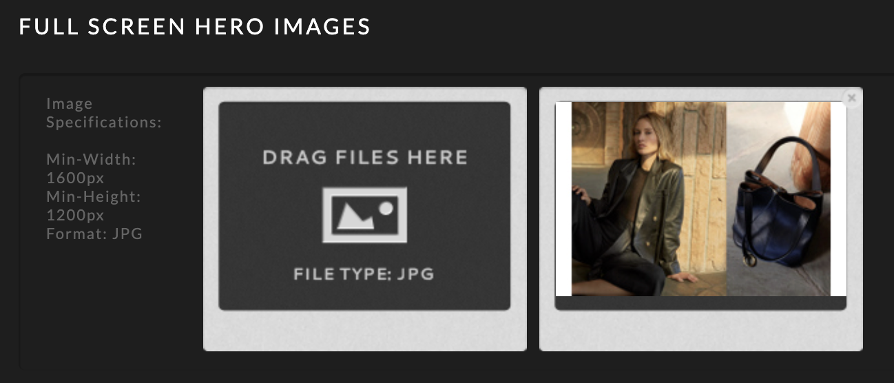 Image of Full Screen Hero Images in Branded Login Info page.