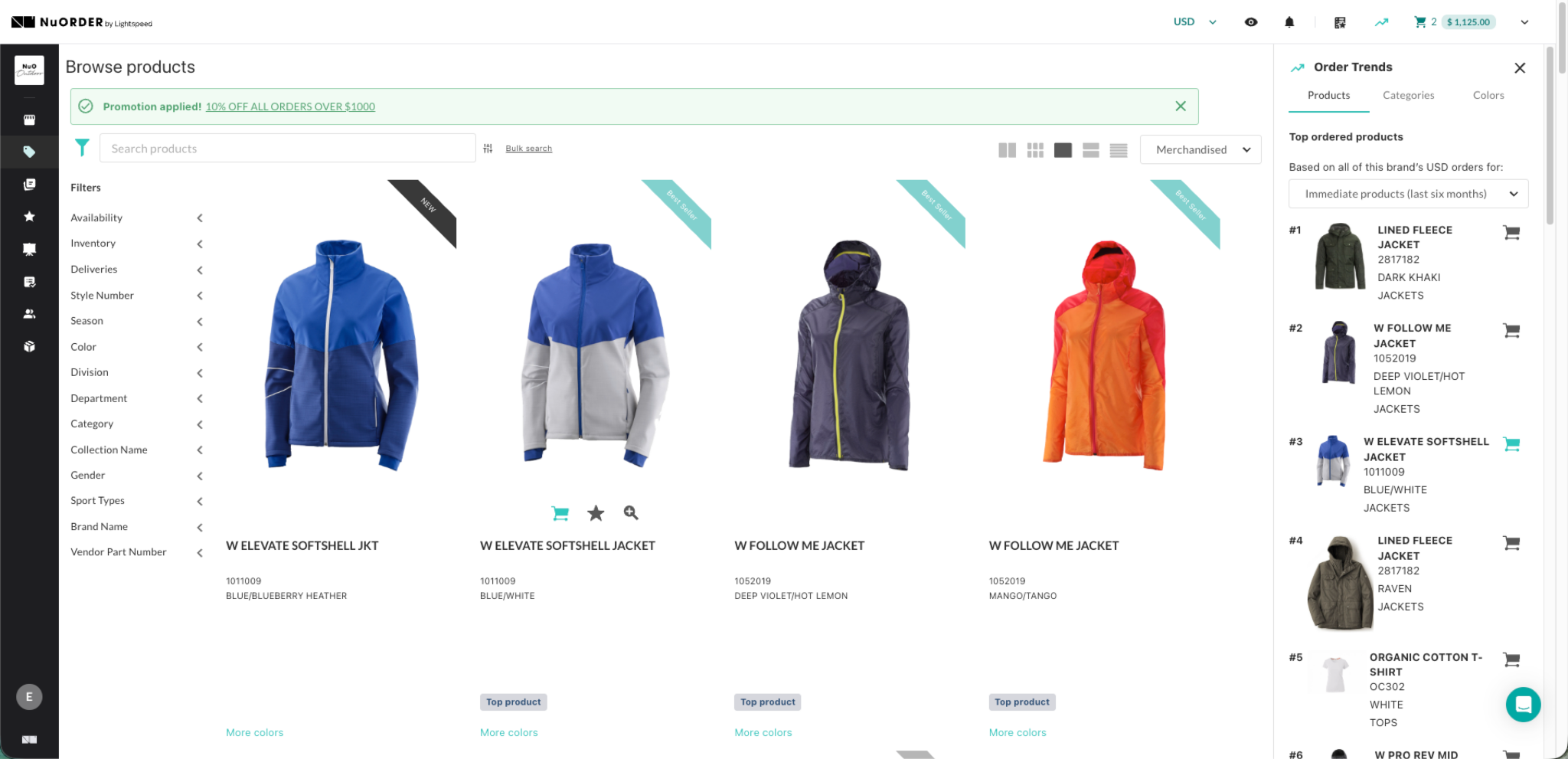 Image of Browse products page for a brand.
