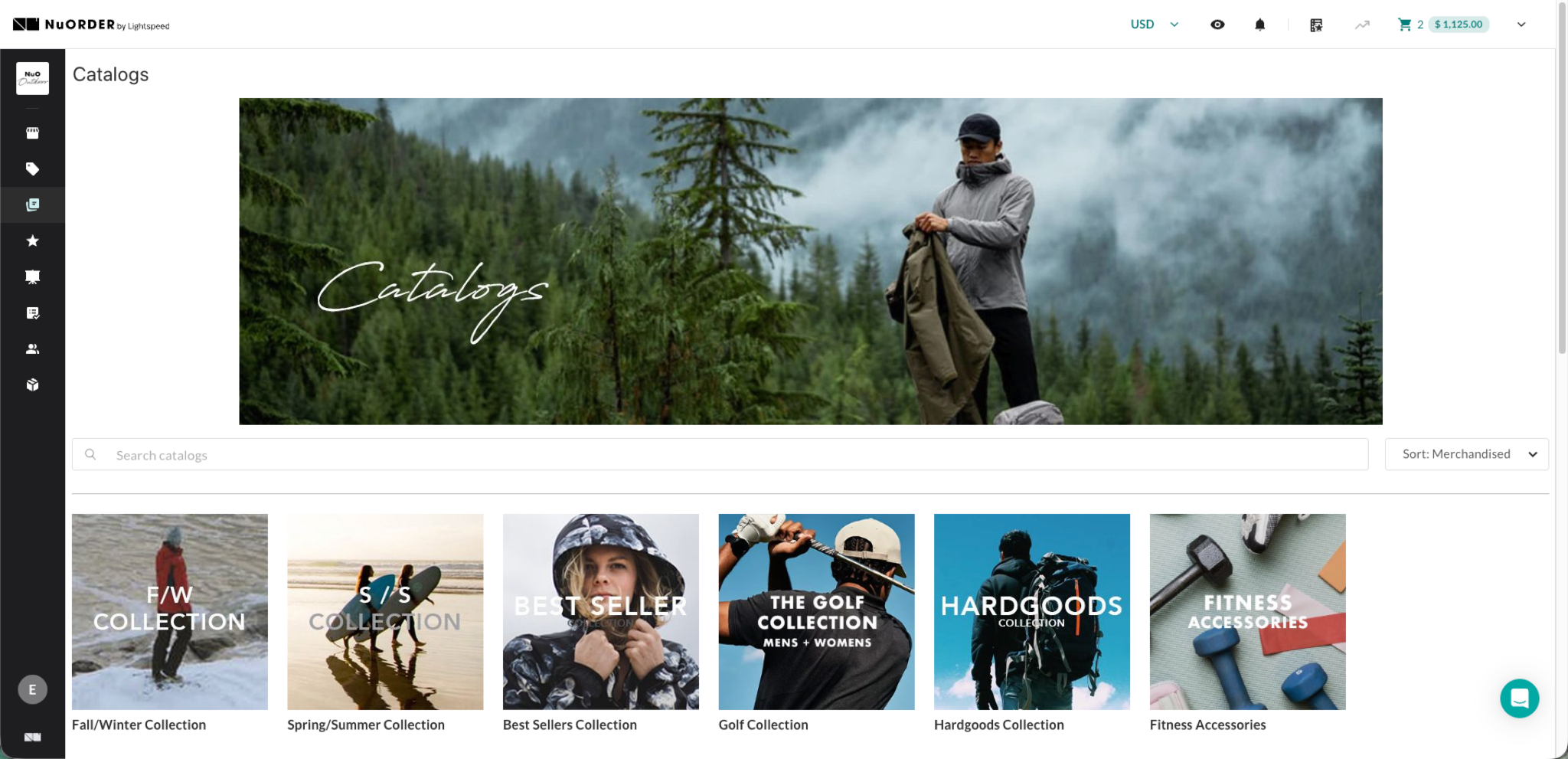 Image of a Catalogs page for a brand.