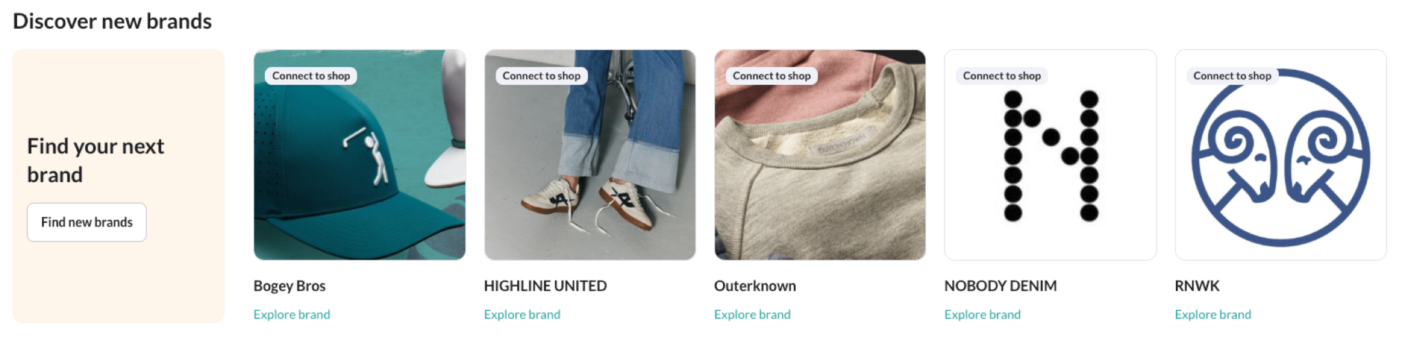 Image of Discover new brands.