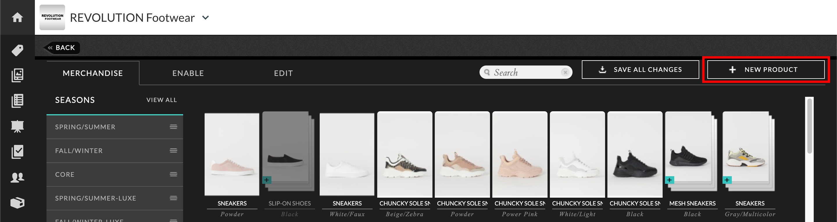 Product Gallery in Brand Admin.