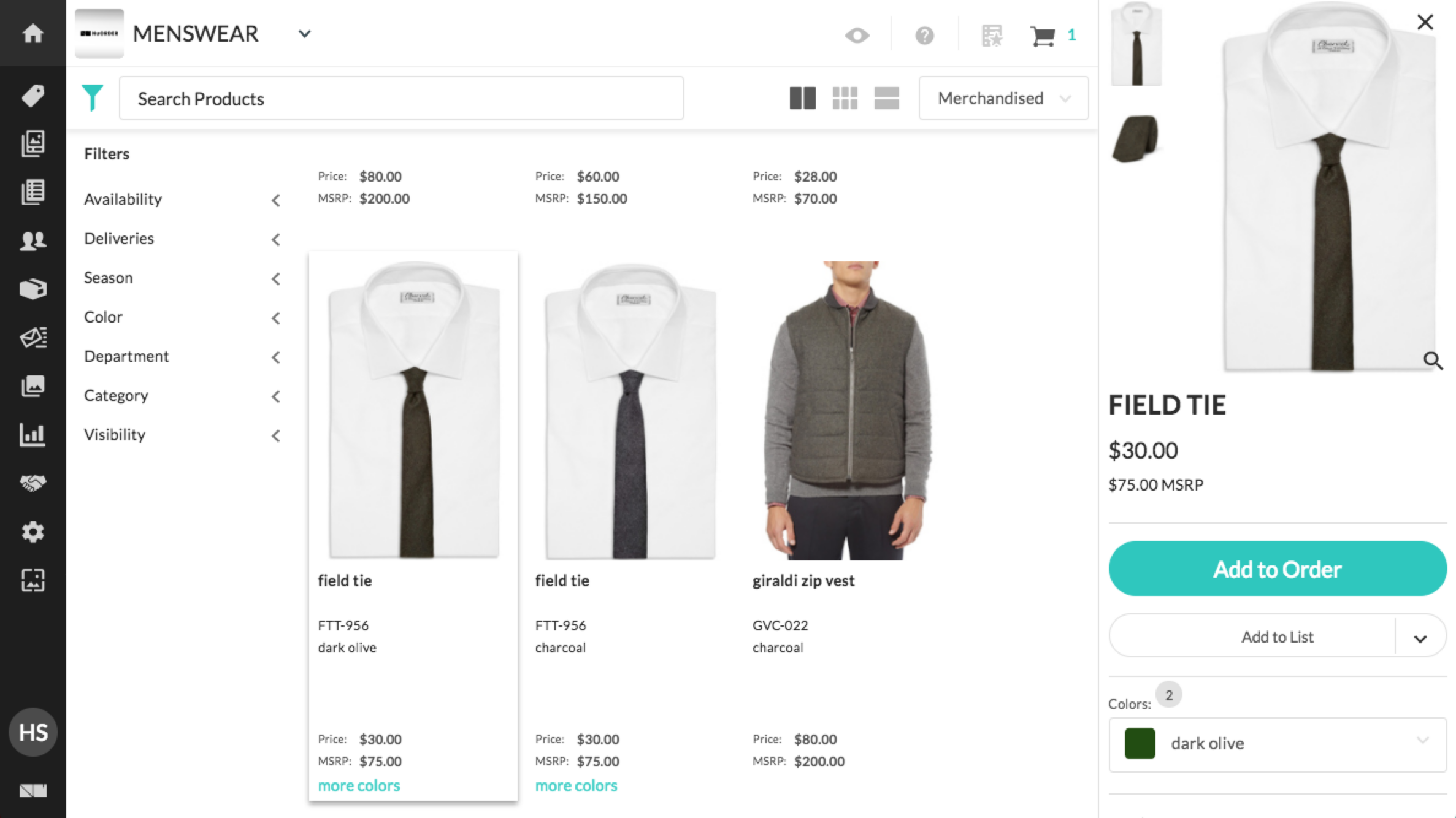 Product details.