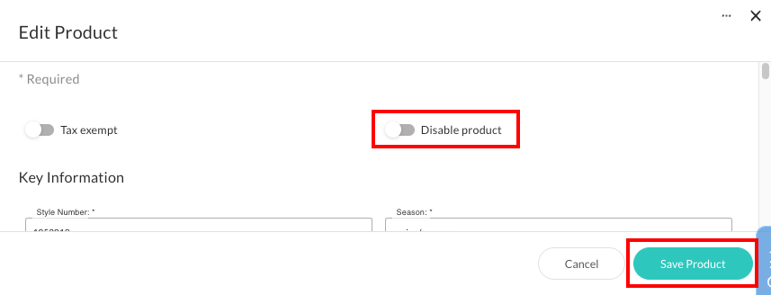 Disabled product.