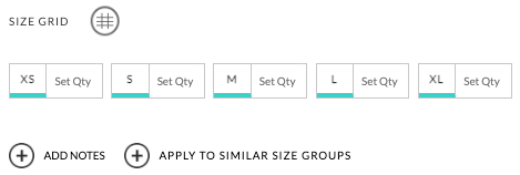 Enter sizes.